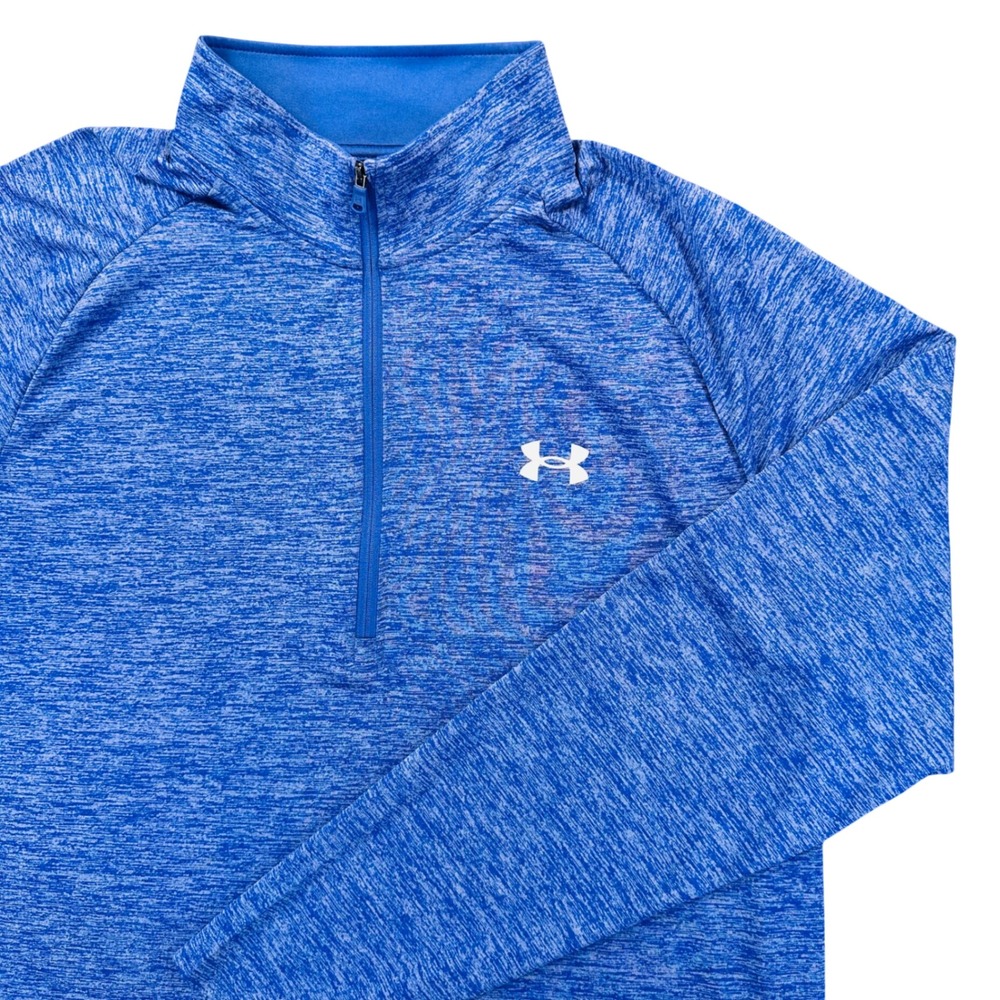 Under Armour‎ Tech 2.0 1/2 Zip Blue Space Dye Pullover Men's XL 1328495-561 Golf